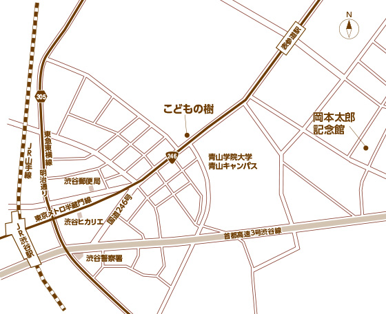 こどもの樹までの地図