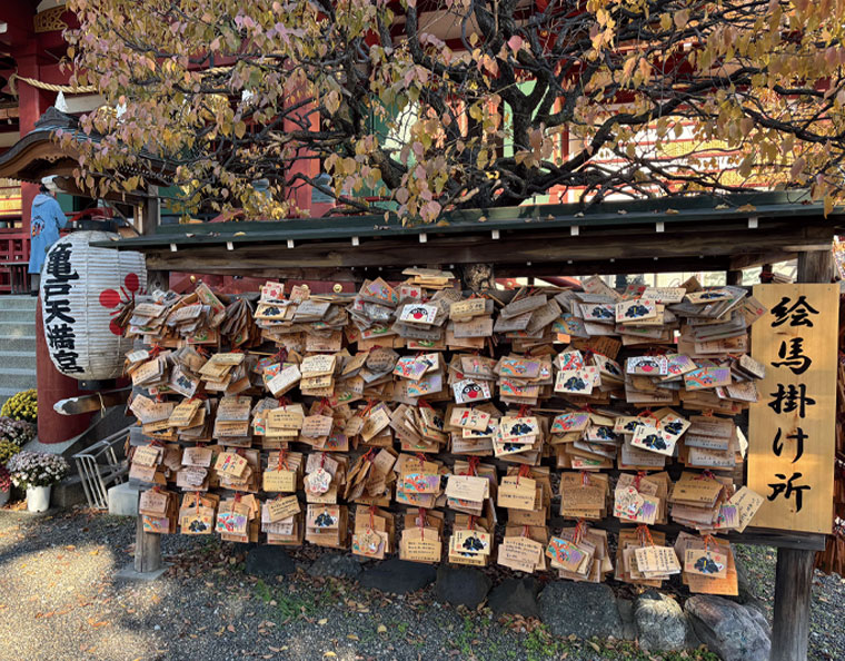 願いごとが書かれた絵馬